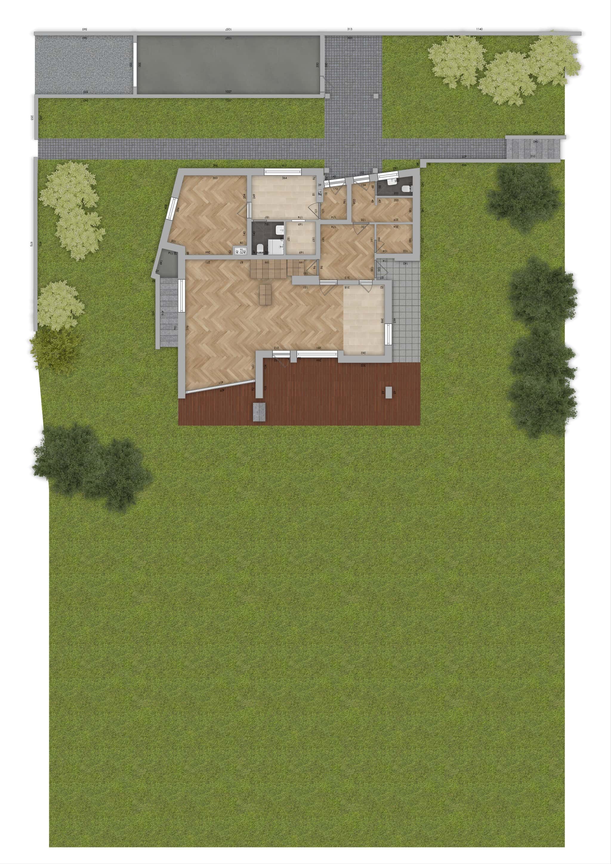 Grundriss 1 – Großzügiges Einfamilienhaus mit Einliegerwohnung und traumhaftem Garten