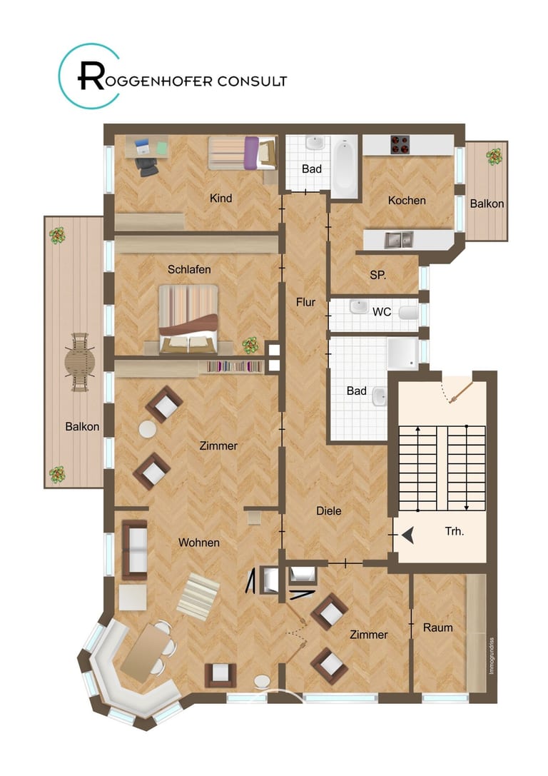 Grundriss 1 – VERKAUFT: Umwerfende Altbau Wohnung mit Burgblick