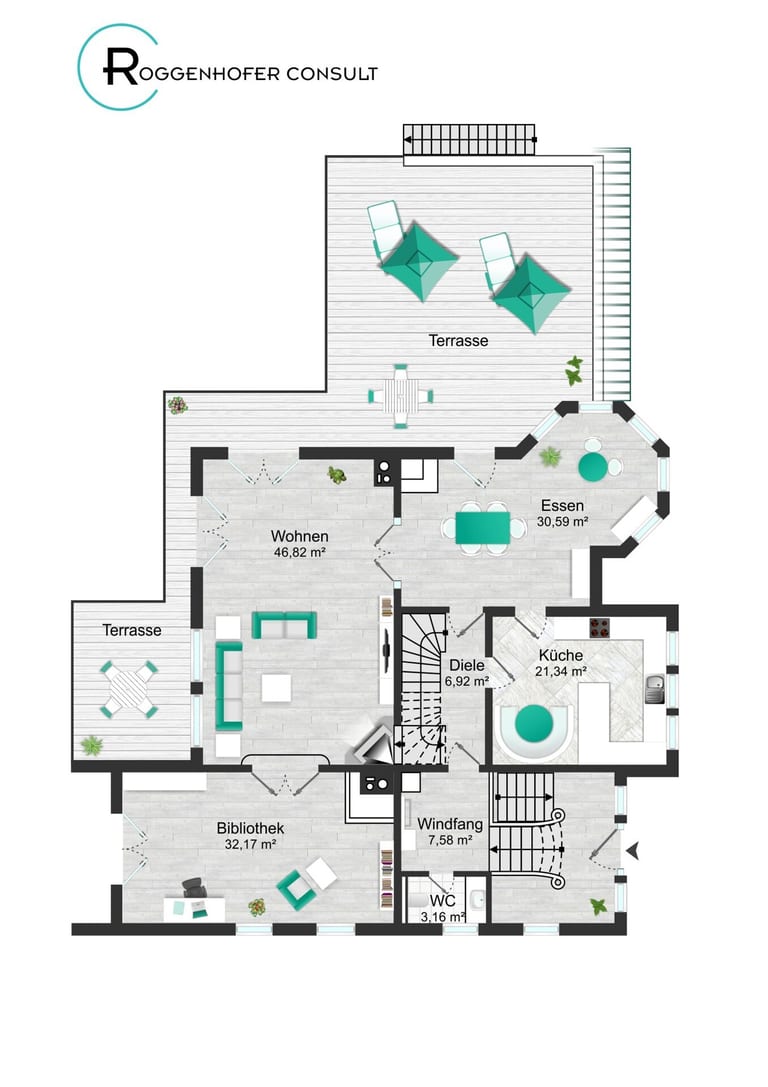 Grundriss 1 – VERKAUFT: Villa in Nürnbergs bester Lage in Erlenstegen